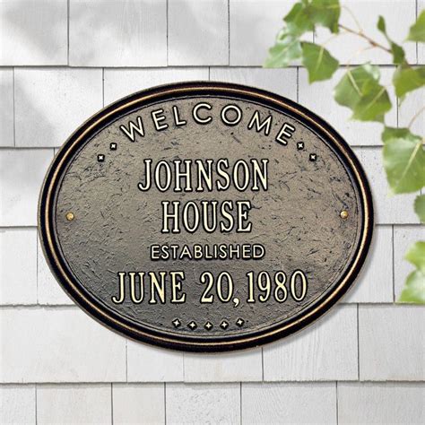 personalized plaques for homes